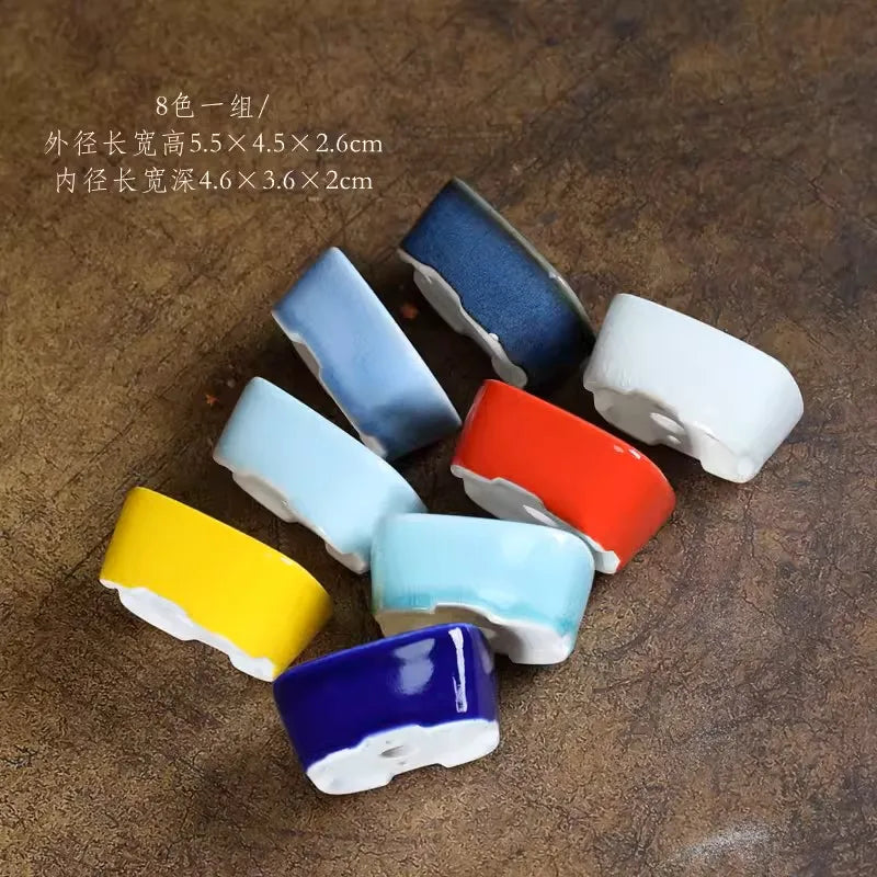 cache savon artisanal peinture florale blanc bleu jaune rouge vert moderne
