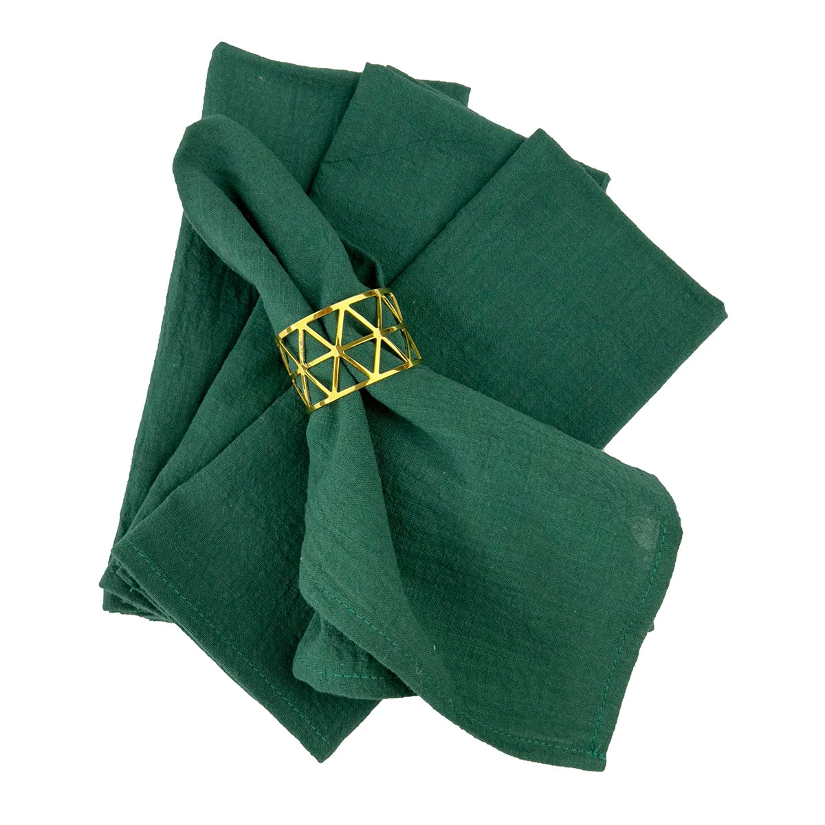 serviettes table 100% coton vert foncé bleu clair vert pastel blanc texture lin classique