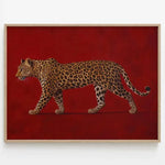 tableau toile léopard rouge moderne sans cadre abstrait classique impression toile chambre masculine decoration