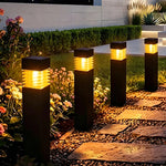 lumière solaire led moderne noire rayures horizontales ip65 étanche patio jardinextérieur