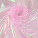 tissu organza brillant moderne élégant bleu rose violet vert blanc translucide effet irisé