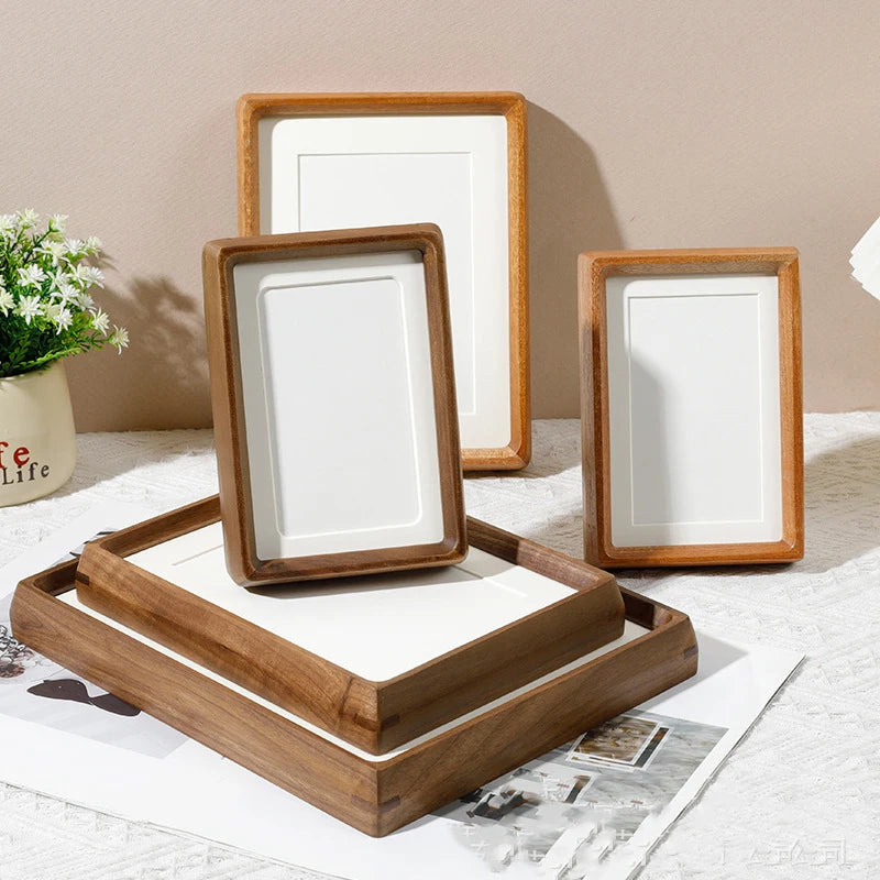 cadre photo rectangle bois naturel classique minimaliste blanc matrice blanche 10 inch a4
