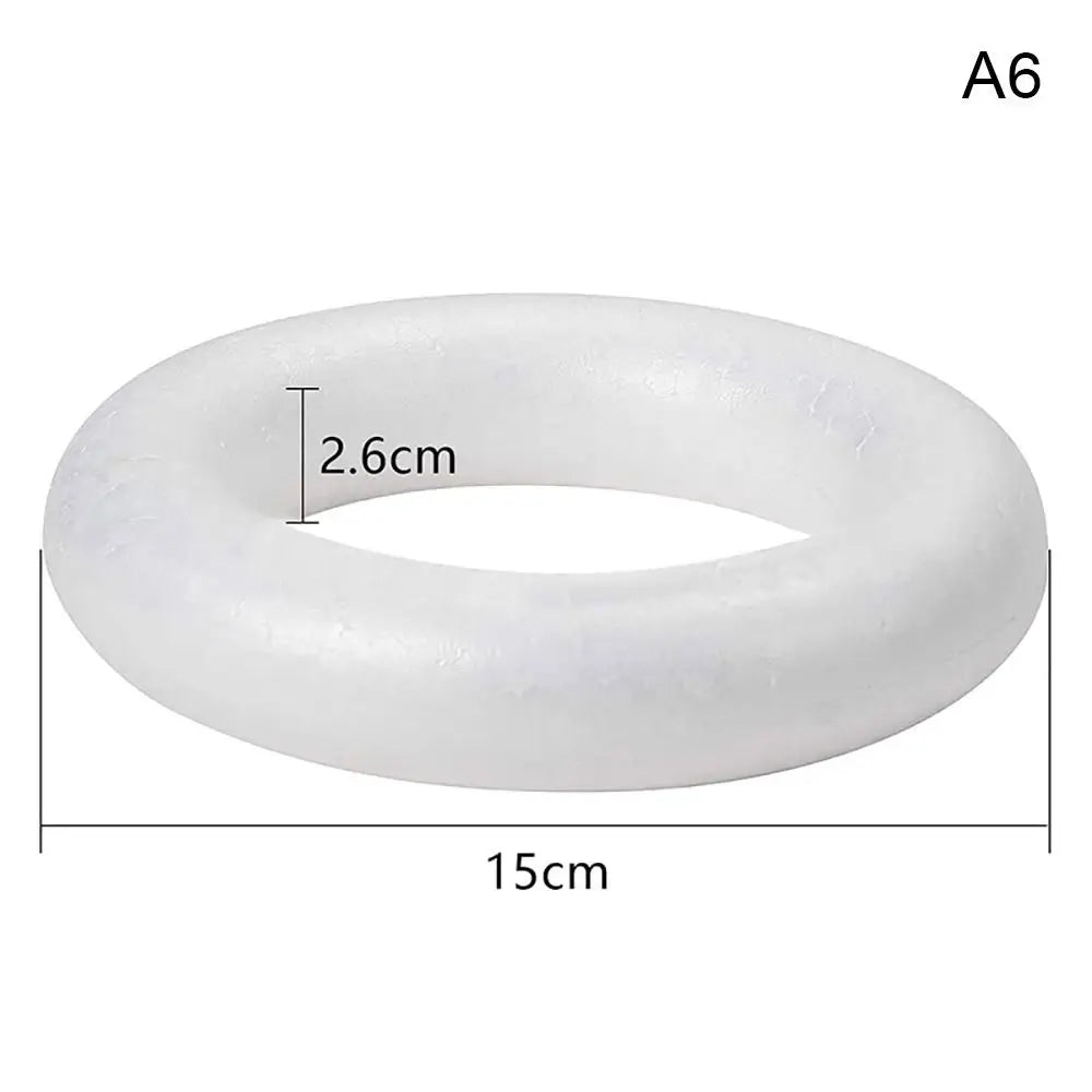 anneau mousse polystyrène blanc durable décoration mariage 10cm 12cm 15cm 20cm 5cm 7cm 8cm