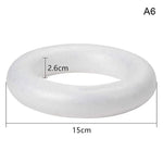 anneau mousse polystyrène blanc durable décoration mariage 10cm 12cm 15cm 20cm 5cm 7cm 8cm