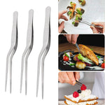 pinces épiler acier inoxydable argentées modernes 14cm 16cm 20cm trois pièces ustensiles cuisine