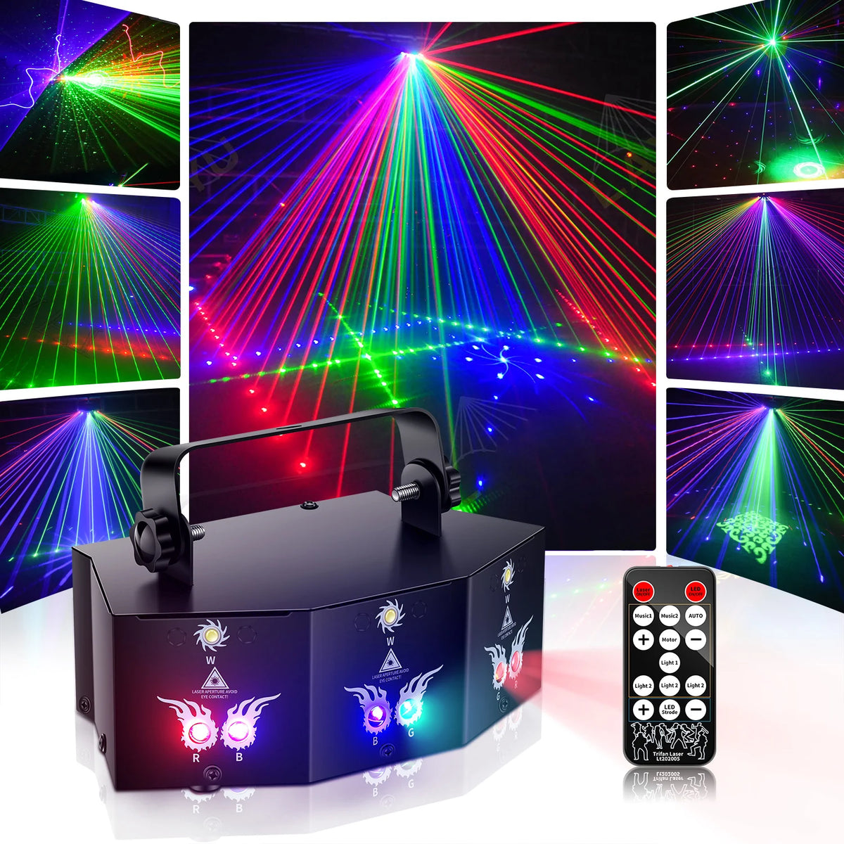 projecteur laser multicolore effet lumière scène dj disco mariage festivitésRGBO