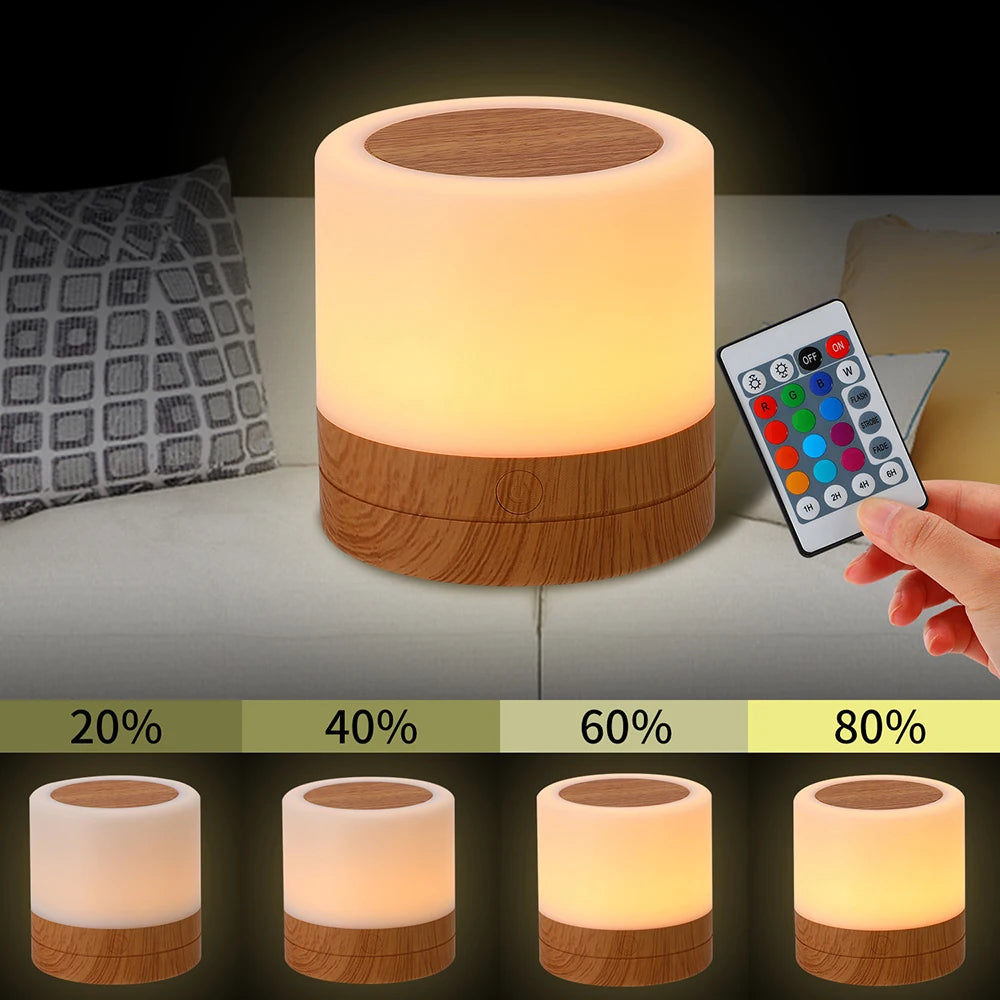 lampe table portable blanc translucide texture bois moderne bluetooth rechargeable via usb