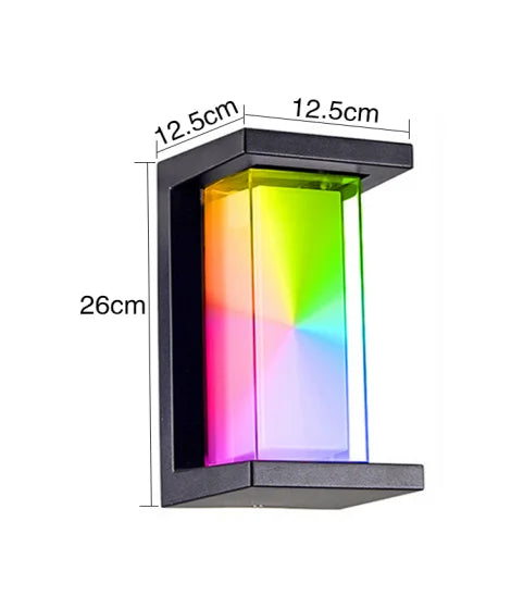 lampe led murale moderne noire ip65 hydrofuge wifi zigbee 2492000lm