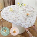 nappe table classique fleur imprimée imperméable l'huile blanc rose vert beige
