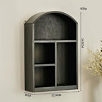 armoire murale bois naturel compartiments poignées métalliques tiroir blanc marron gris anthracite classique rustique
