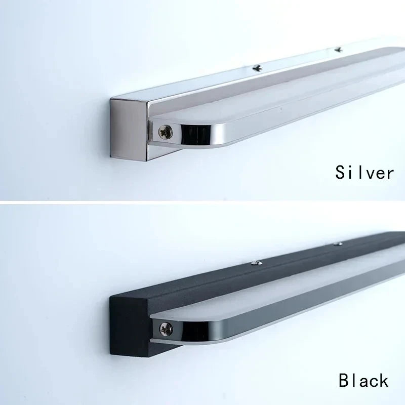 éclairage mural moderne minimaliste led noir argenté fixé mur sans perçage chambre cuisine étude