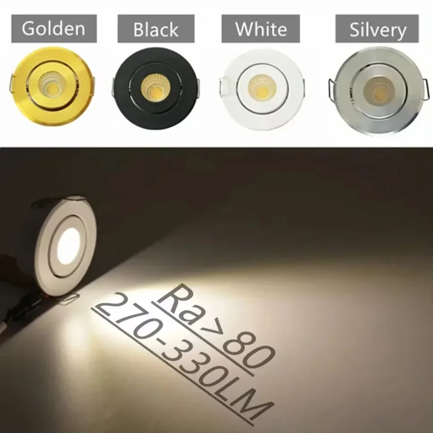 Spot LED Downlights 12V Blanc Noir Doré Argenté Clips Modernes Minimalistes Puces LED COB
