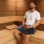 serviette bain enveloppante homme gris velours moderne absorbant boutons ajustables toilette plage camping