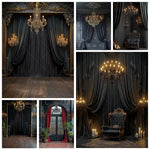 Rideau de fond noir personnalisable pour studio photo