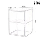 boîte rangement transparente pliable acrylique moderne figurines pièces organisateur jouets display storage box