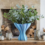 vase table moderne élégant verre cristal rose clair nœud doux