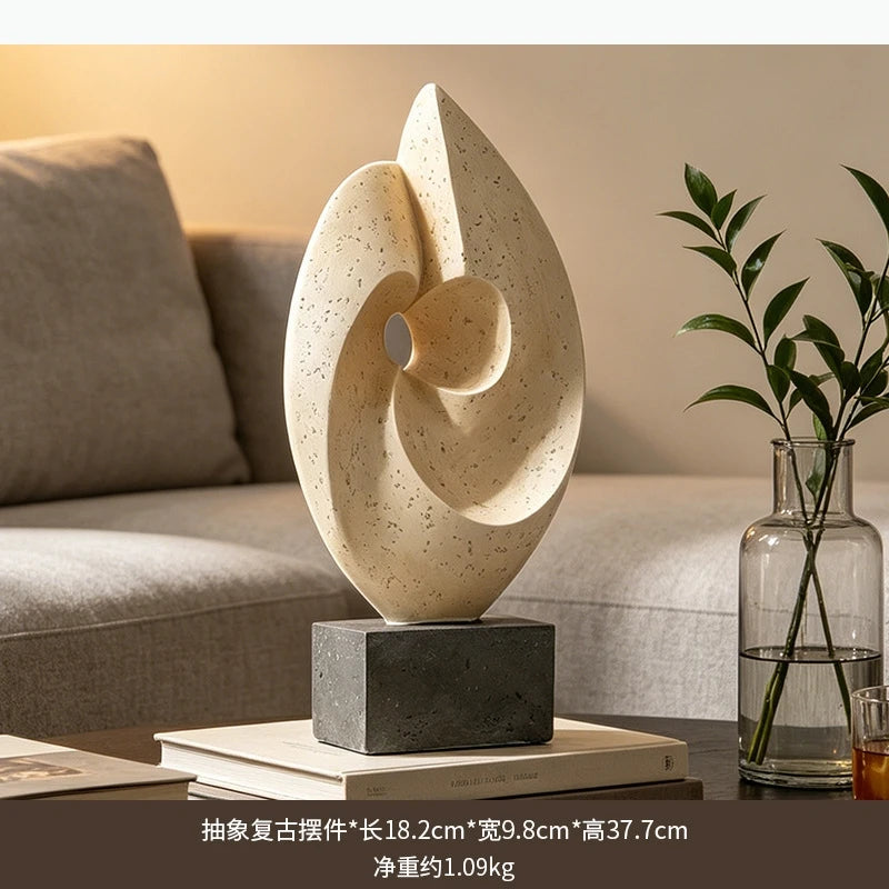 sculpture abstraite organique support carré intérieur deco chambre vase branches verre blanc