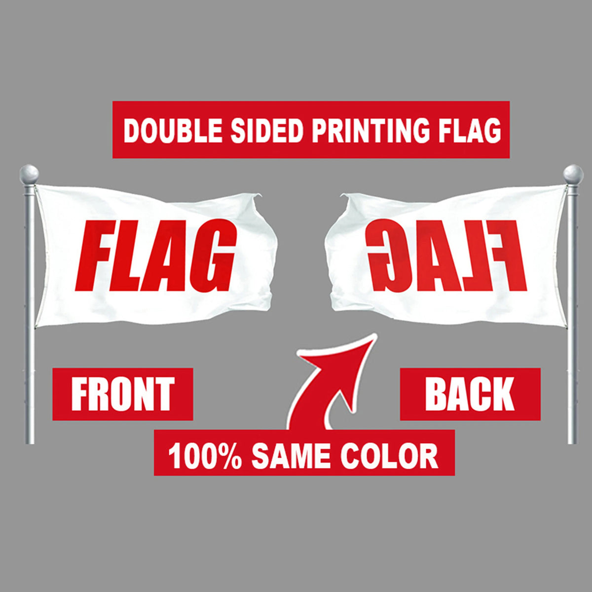 tapisserie polyester double face impression carrée simple clips métalliques photoprint logo famille