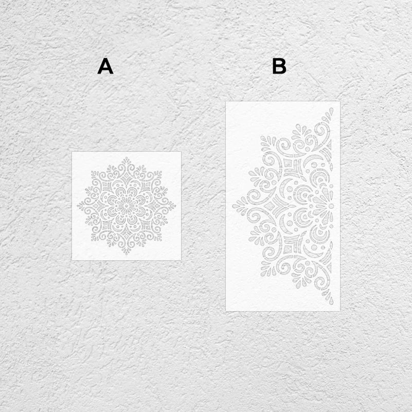 Stencil mural floral vert foncé stencil peinture murale artisanal décoration adhésif taille moyenne grande