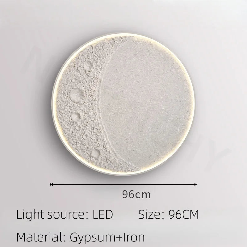lampe murale blanc plâtre lunaire minimaliste éclairage led moderne fixée mur 2000 82000 lumens
