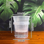 Pot plante moderne auto arrosant transparent controle racines drainage ornemental fleuri