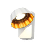 lampe murale moderne led noir doré blanc ip65 hydrofuge ondulée aluminium