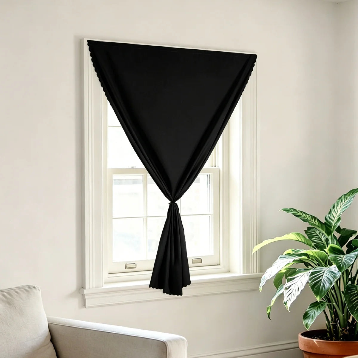 rideau noir uni moderne adhésif opacité chambre coucher fenêtre petite taille 132X213cm 132X241cm 200X260cm