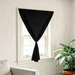 rideau noir uni moderne adhésif opacité chambre coucher fenêtre petite taille 132X213cm 132X241cm 200X260cm