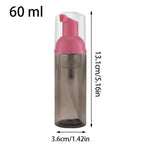 flacon pompe mousse vide 60 ml transparent doré rayures noires distributeur savon voyage rechargeable