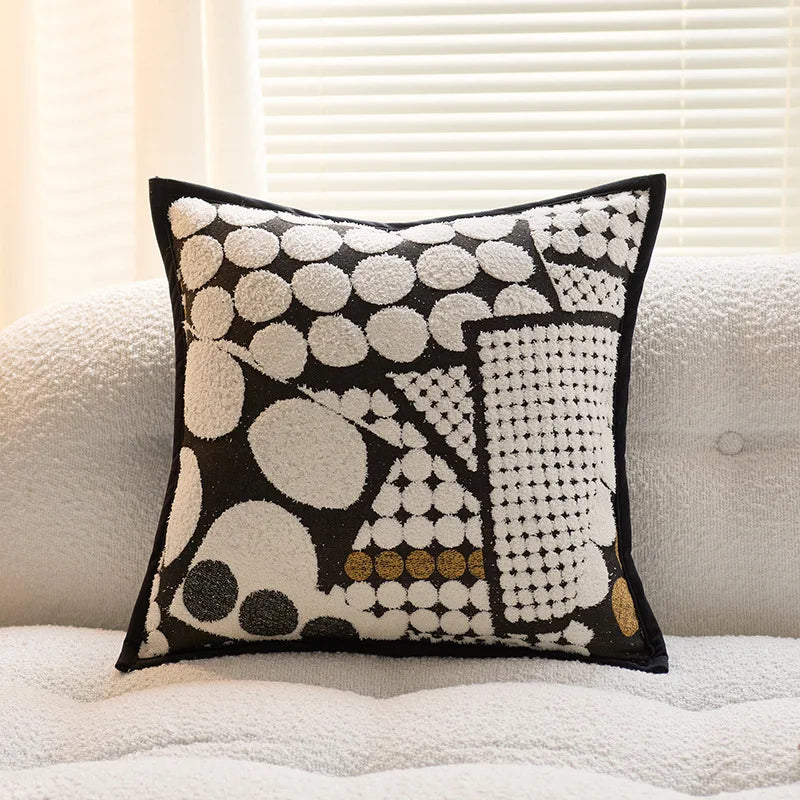 taies d'oreiller géométriques polyester non toxique maison moderne motifs léopard adhésifs respectueux environnement
