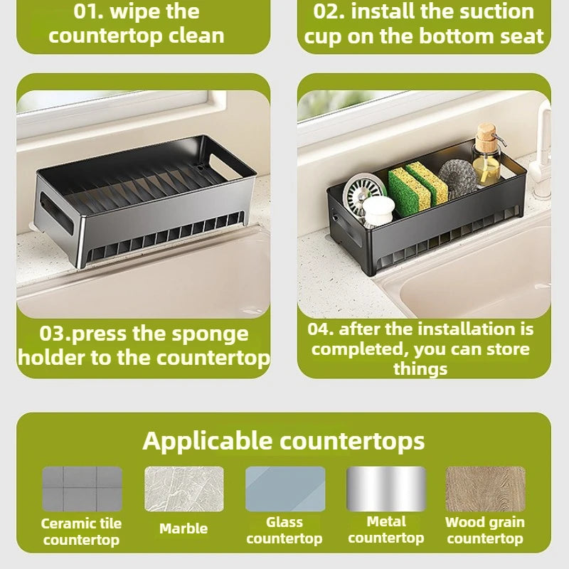 organisateur vaisselle moderne portable pliable succion cups rangement vaisselle nettoyage multifonctionnel