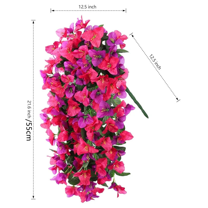guirlande fleurs artificielles rouge blanche violettes feuilles vertes moderne décoration intérieure mariage anniversaire baby