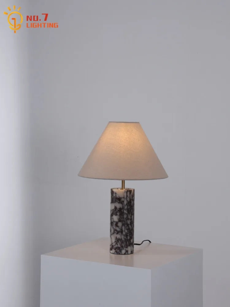 lampe table marbre moderne led e14 blanc noir adhésif opaquet vde