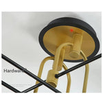 lumière suspendue moderne or noir télécommande led sources lumineuses minimaliste ornement chambre salon