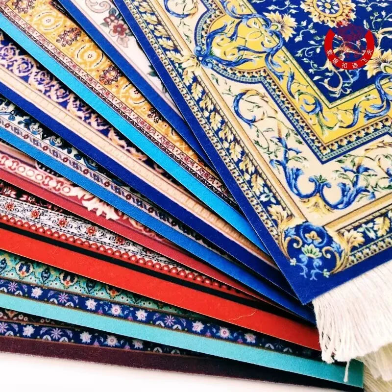 tapis souris motif fleurs persan classique caoutchouc antidérapant informatique bleu