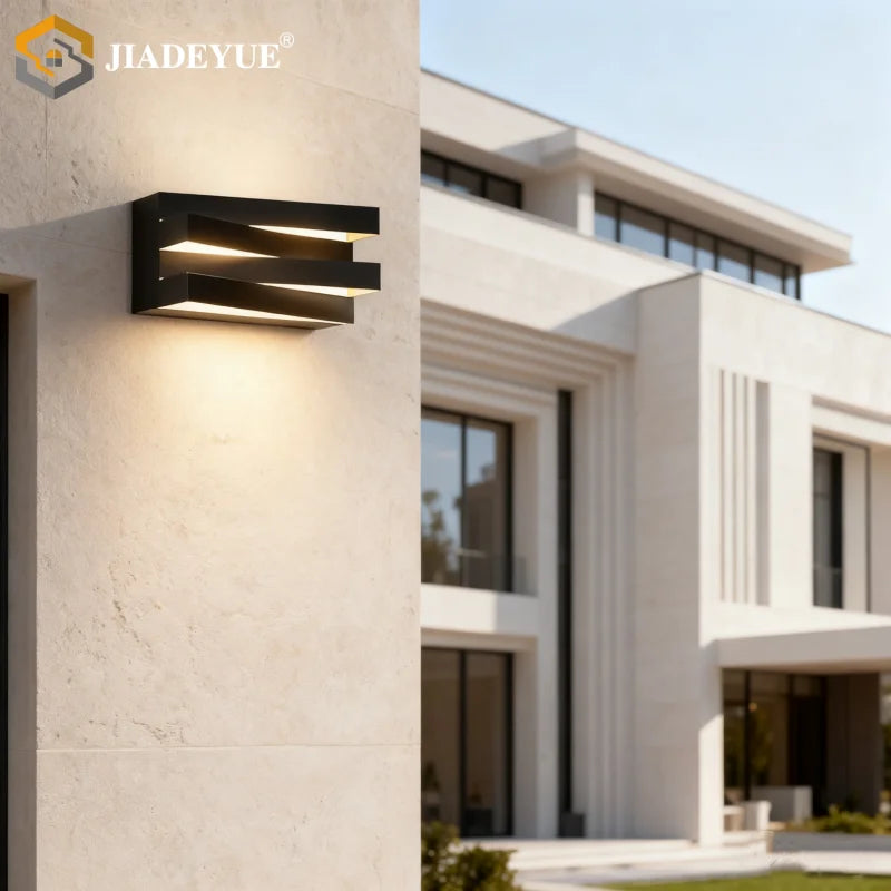 applique murale led moderne noir blanc ip65 2492000lm 85265v minimalisteextérieurintérieur