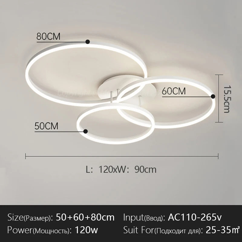 plafonnier led rond moderne luminaires salon chambre blanc noir épuré lumière dimmable
