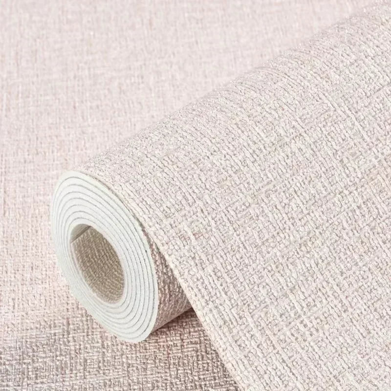 papier peint auto adhésif moderne texture lin verte beige rose blanc imperméable