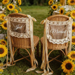 décoration mariage chaises rubans dentelle satin romantique événement anniversaire fiançailles