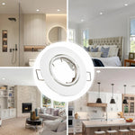 spots led modernes blancs gu10 downlights encastrables mr16 halogène 90260v métal rond