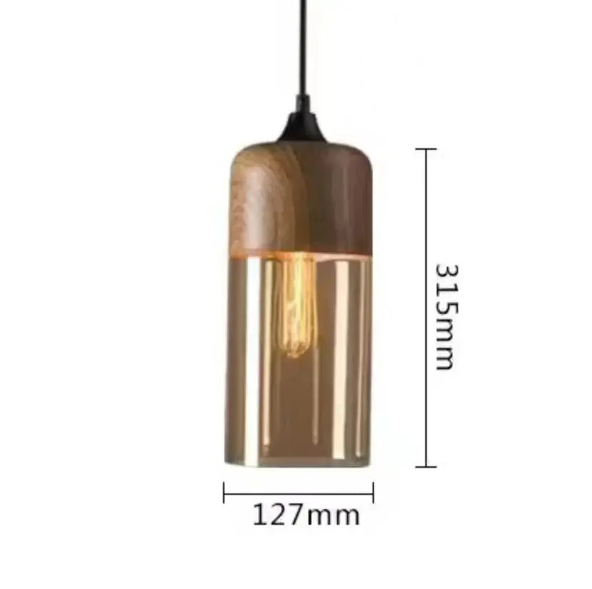 suspension lumineuse moderne pendentif verre noir transparent contemporain fixation câble luminaire salle manger chambre
