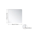 miroirs acrylique carrés transparents moderne adhésifs papier protecteur 10x10cm 15x15cm 20x20cm 30x30cm 40x40cm