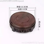 socle rond bois sculpté support décoratif figurine pot fleurs thé