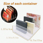 organisateur maquillage transparent palette fards plastique moderne rangement poudre cosmétique