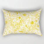 taie d'oreiller rectangulaire jaune clair motif géométrique moderne housse coussin canapé coton 30x50cm