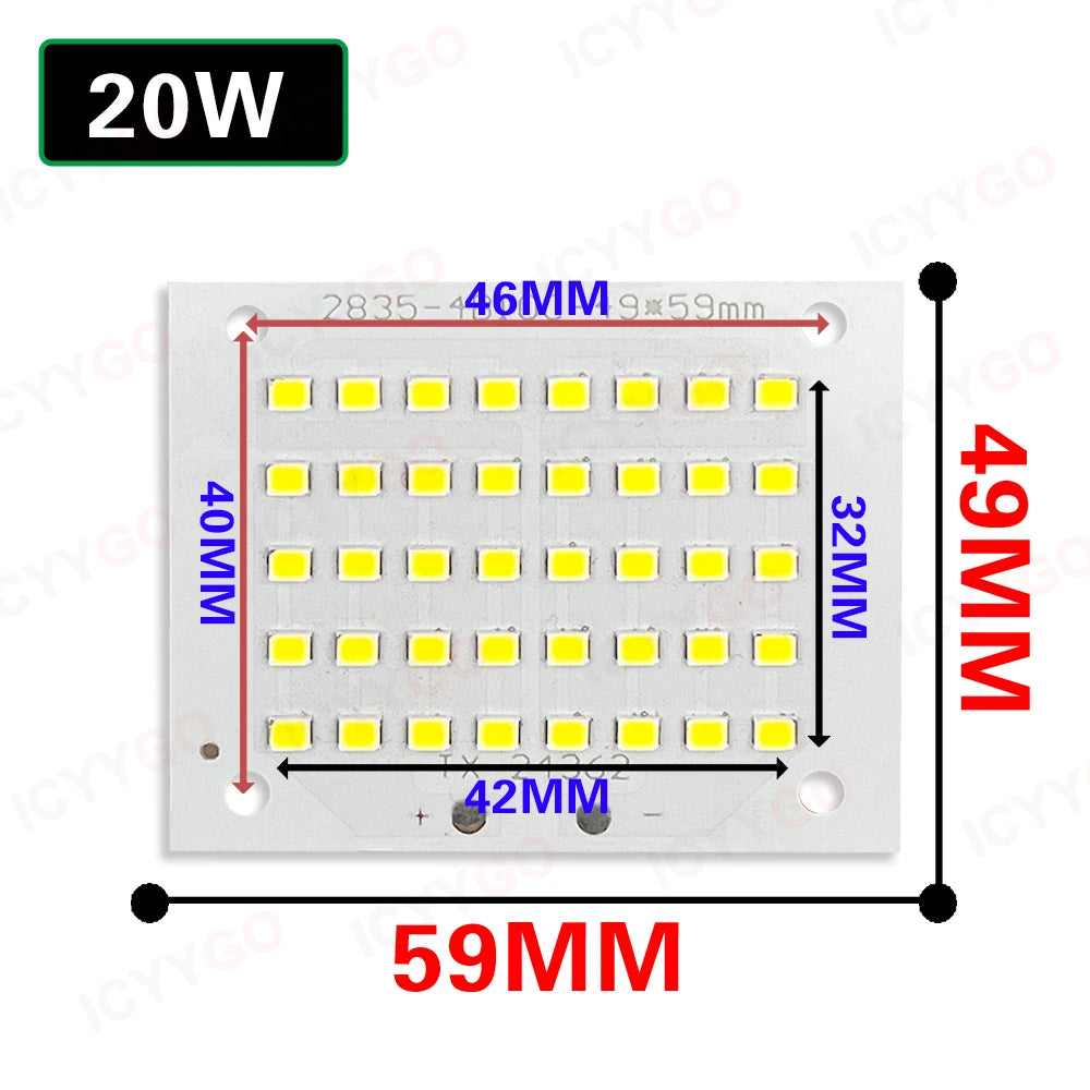 plaque led 10w 20w 30w 50w 100w 150w blanc grille diodes modernes oeilletsextérieur