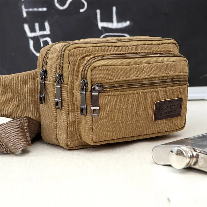 sac banane homme marron clair bleu marine vert kaki noir toile durable vintage pratique