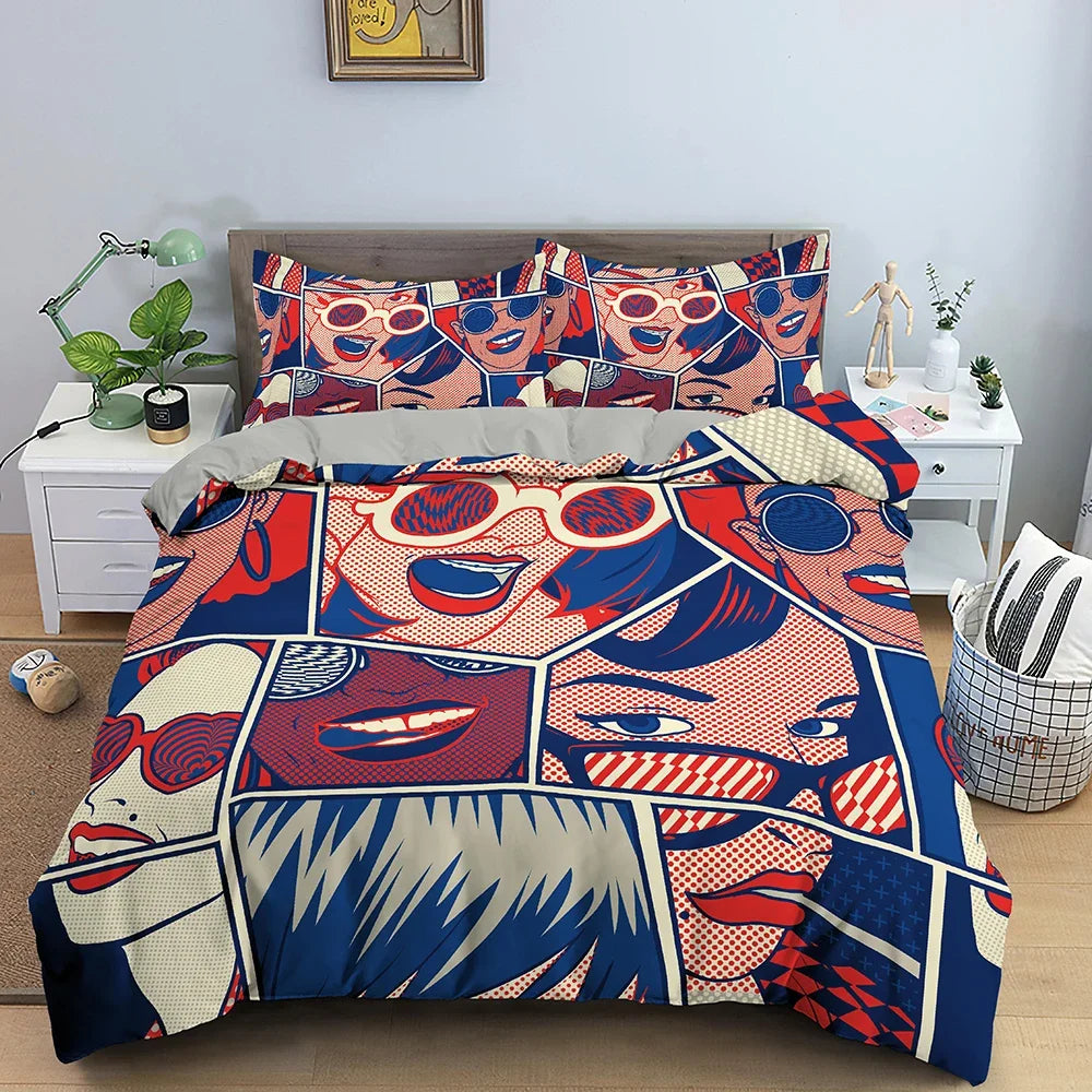 Détail de la fermeture zippée de la housse de couette personnalisable