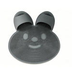 tapis bain silicone noir blanc respectueux environnement texture rugueuse motif souriant moderne adhésif tongs