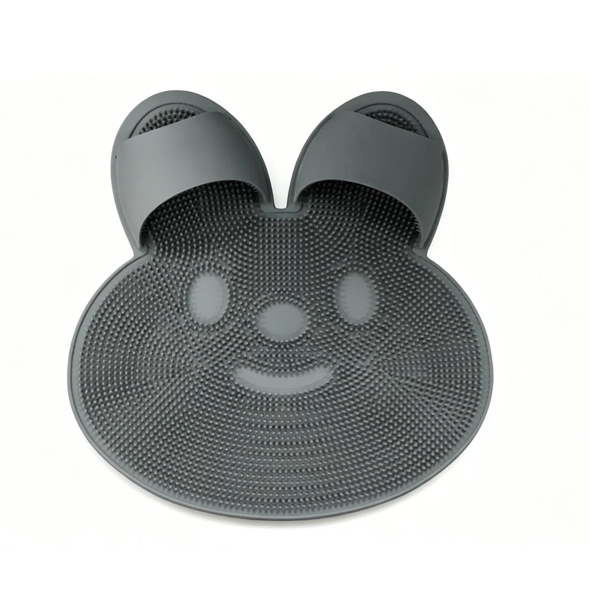 tapis bain silicone noir blanc respectueux environnement texture rugueuse motif souriant moderne adhésif tongs